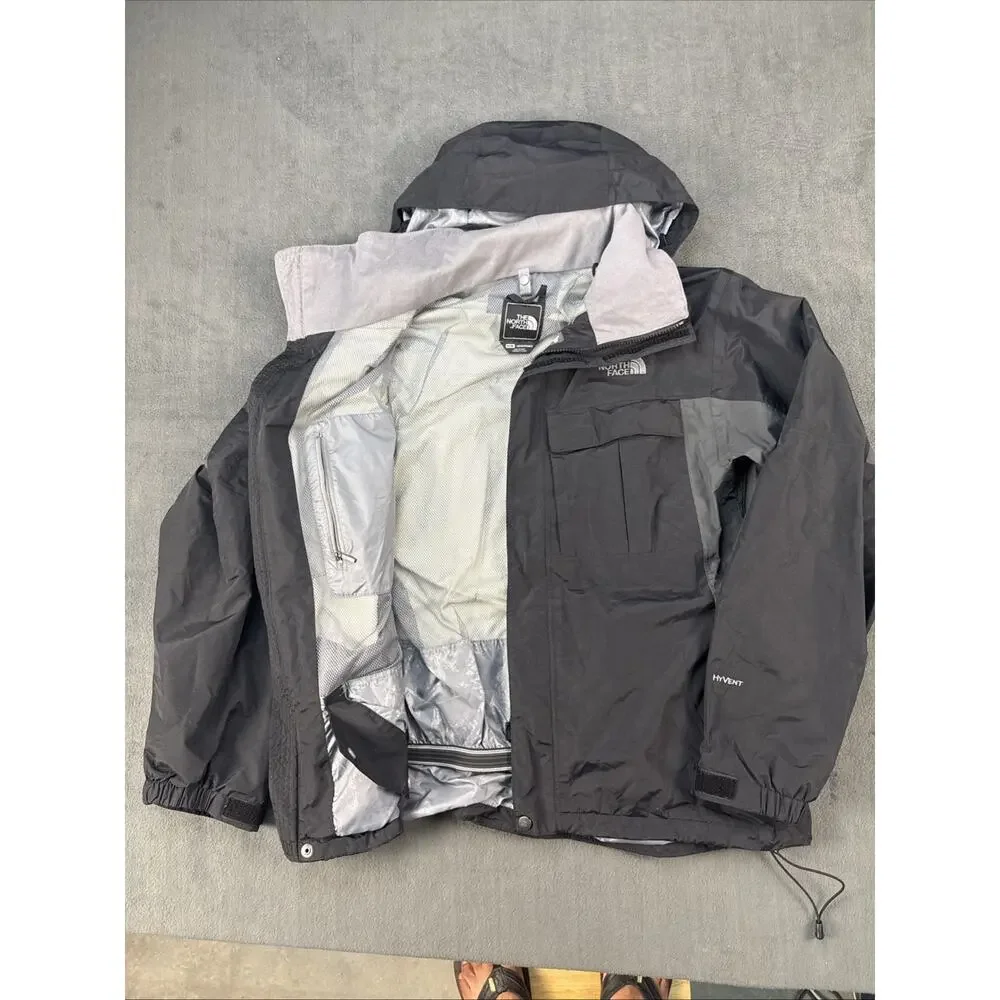 The North Face Men Vintage Black Hyvent Jacket + Puffer Liner Combo Sz. Medium